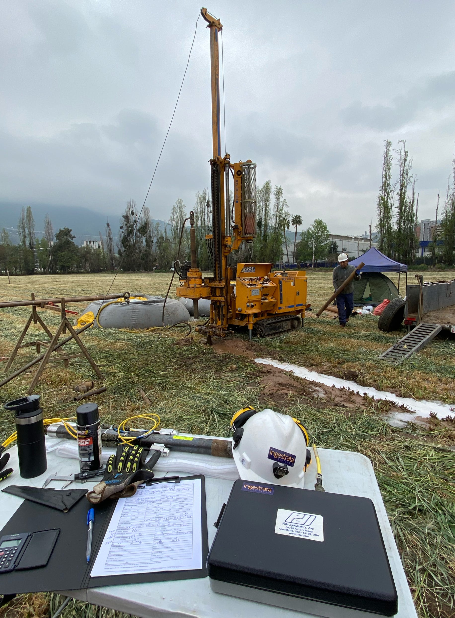 Medición de Energía Dinámica de Penetración Transmitida durante ejecución de un Ensayo SPT.